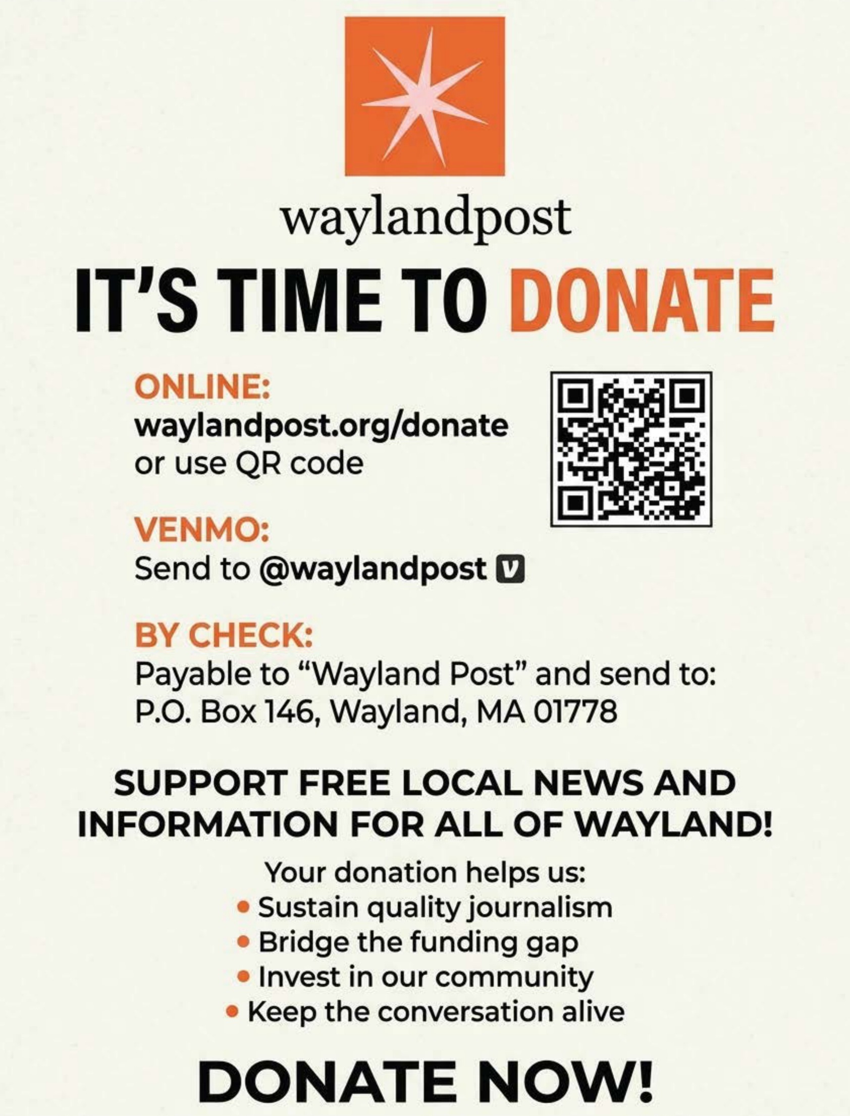 Donate to The Wayland Post