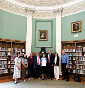 Left to right: Emily Weintraub, Anna Blazier, Win Treese, Carmine Gentile, Aida Gennis, Jamie Eldridge, Leah Hart, Bill Whitney. (Photo submitted by Joanne Lee)