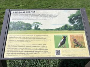 An informational plaque outside Wayland Community Garden. (Photo by Leti Pinto)